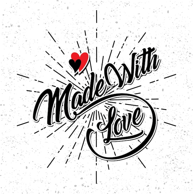 Download Premium Vector | Made with love