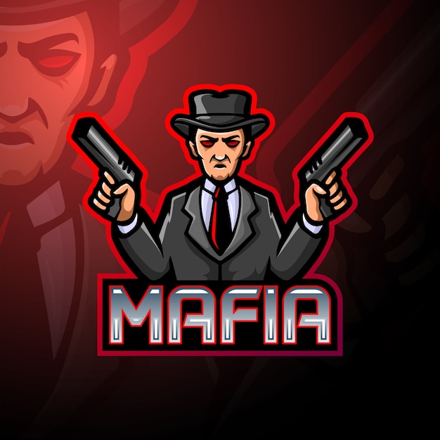 Premium Vector | Mafia esport logo mascot design