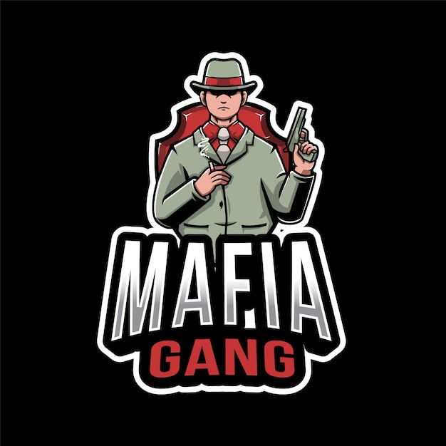 Mafia gang esport logo | Premium Vector