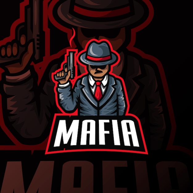 Download Free Mafia Mascot Logo Esport Gaming Illustration Premium Vector Use our free logo maker to create a logo and build your brand. Put your logo on business cards, promotional products, or your website for brand visibility.