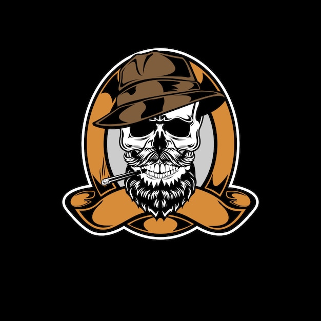 Premium Vector | Mafia skull