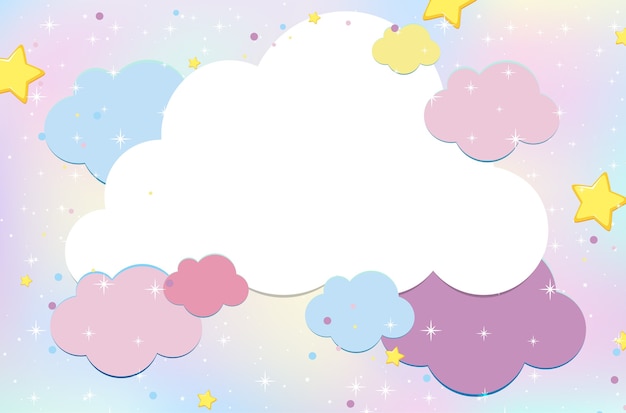 Premium Vector | Magic fairy tale pastel sky background
