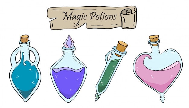 Premium Vector | Magic vector potions