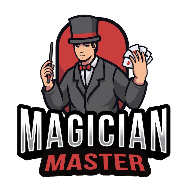 Premium Vector | Magician master logo template