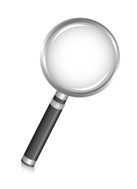 Premium Vector Magnifying Glass Over White Background Vector Illustration