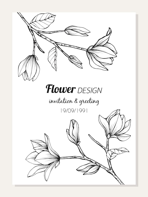 Download Magnolia flower | Premium Vector