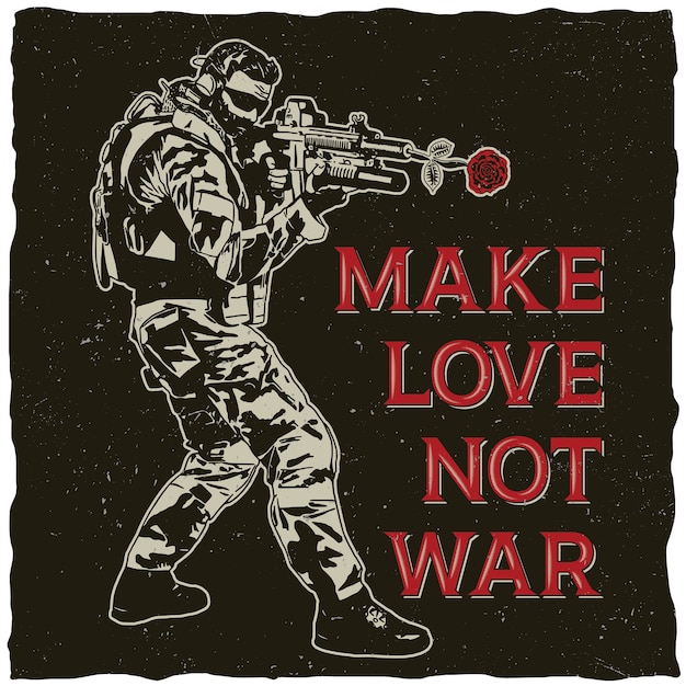 戦争ではなく恋をするイラスト 無料のベクター