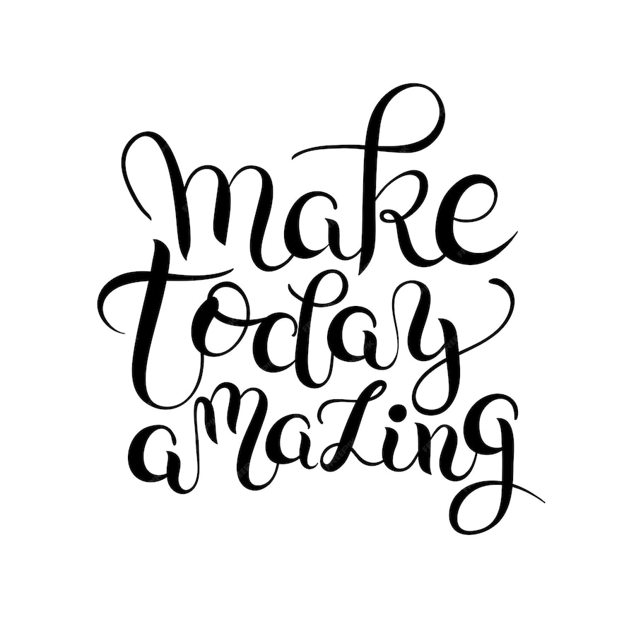 Premium Vector | Make today amazing hand drawn typography poster ...