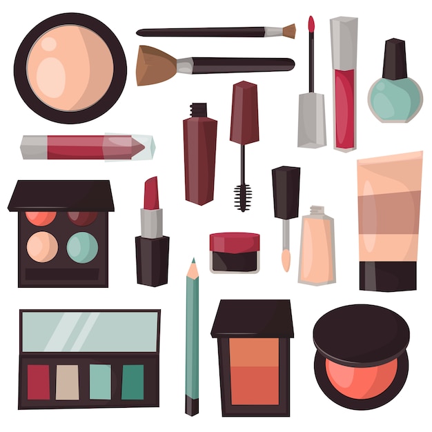 Makeup tools isolated vector illustration. Vector | Premium Download