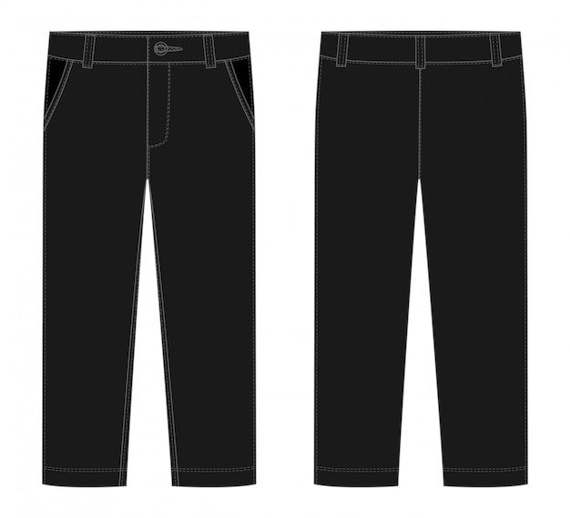 Male black pants template Vector | Premium Download