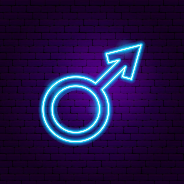 Premium Vector Male Gender Neon Sign Vector Illustration Of Sex Promotion