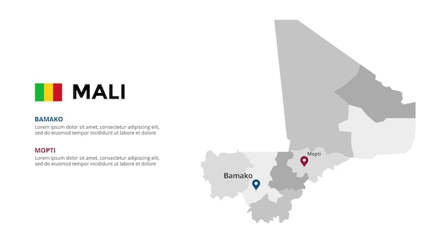 Premium Vector Mali Vector Map Infographic Template Slide