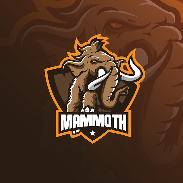 Mammoth elephant mascot logo design vector with modern illustration ...