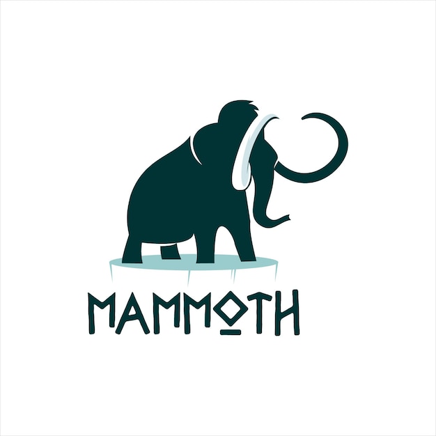 Premium Vector | Mammoth silhouette flat illustration graphic designs