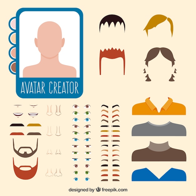 Download Man avatar creator | Free Vector