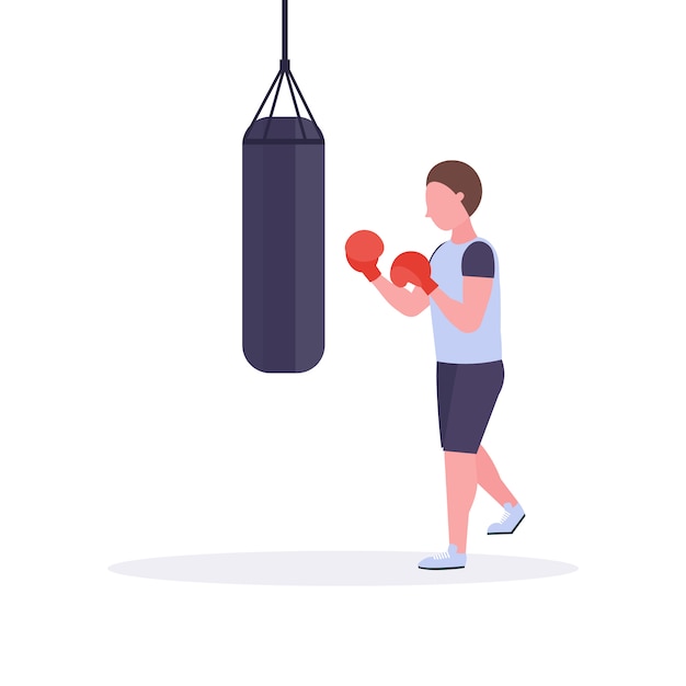 fighter punching bag