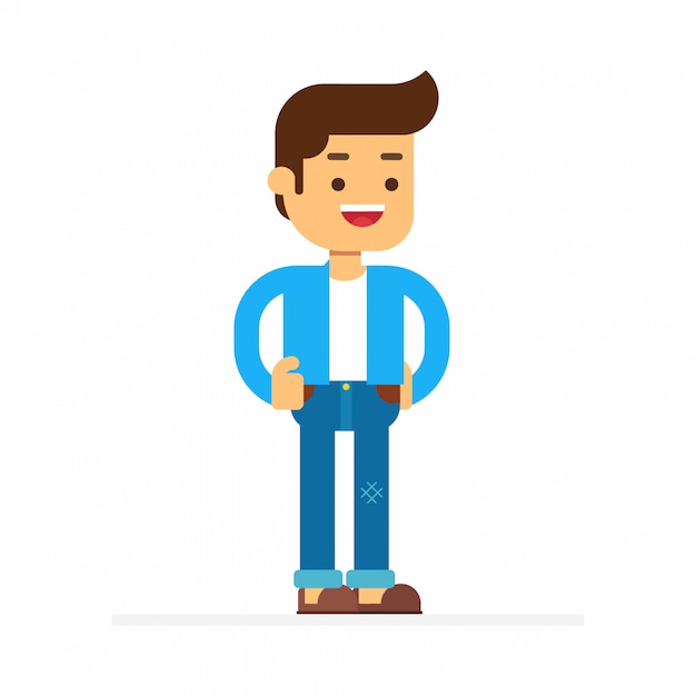 Premium Vector Man Character Avatar Icon Man Consists Of A Shirt And Trousers