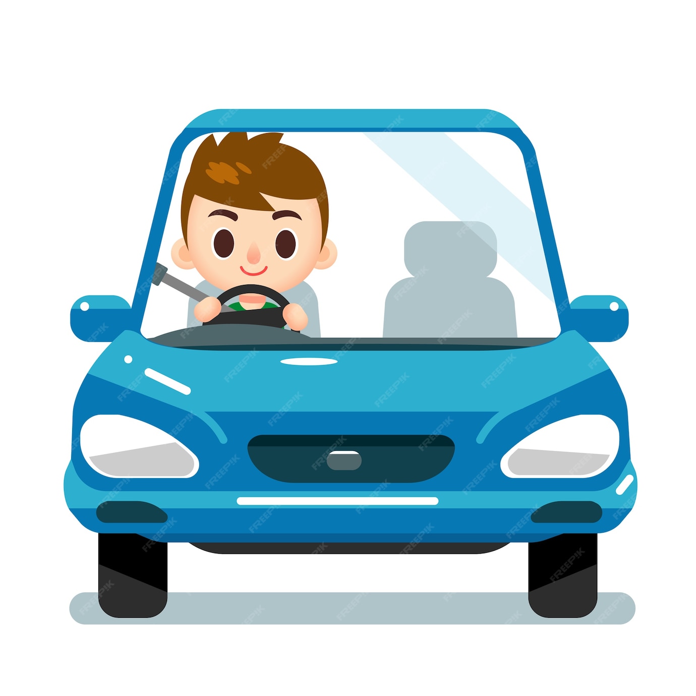 Premium Vector | Man character driving