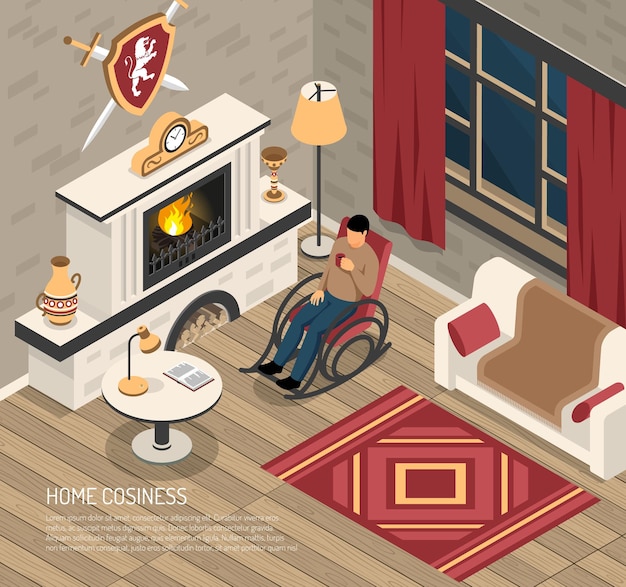 Download Free Man Enjoying Home Cosiness In Rocking Chair With Drink Near Fire Use our free logo maker to create a logo and build your brand. Put your logo on business cards, promotional products, or your website for brand visibility.