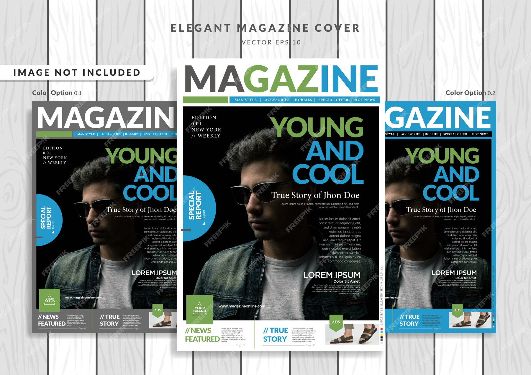 Premium Vector | Man fashion magazine cover