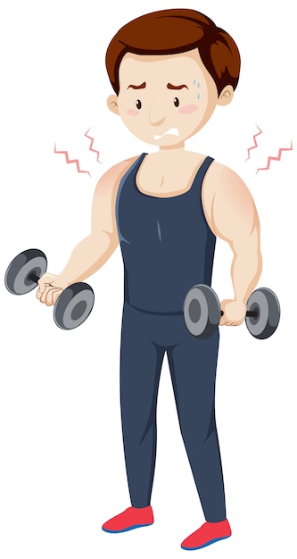 Free Vector | Man having muscle pain from workout