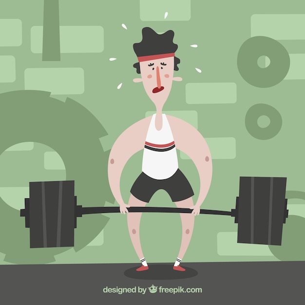 Man lifting weight crossfit bakcground