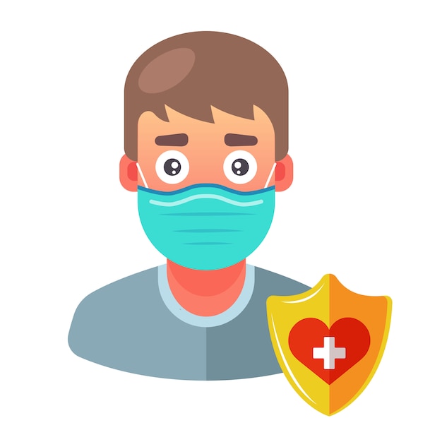 Download Free A Man In A Medical Mask Protects Himself From Diseases Character Illustration Premium Vector Use our free logo maker to create a logo and build your brand. Put your logo on business cards, promotional products, or your website for brand visibility.