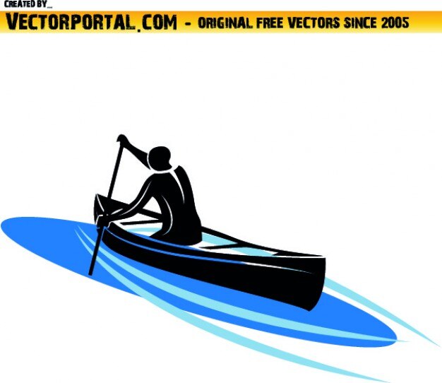 Man navigating in kayak