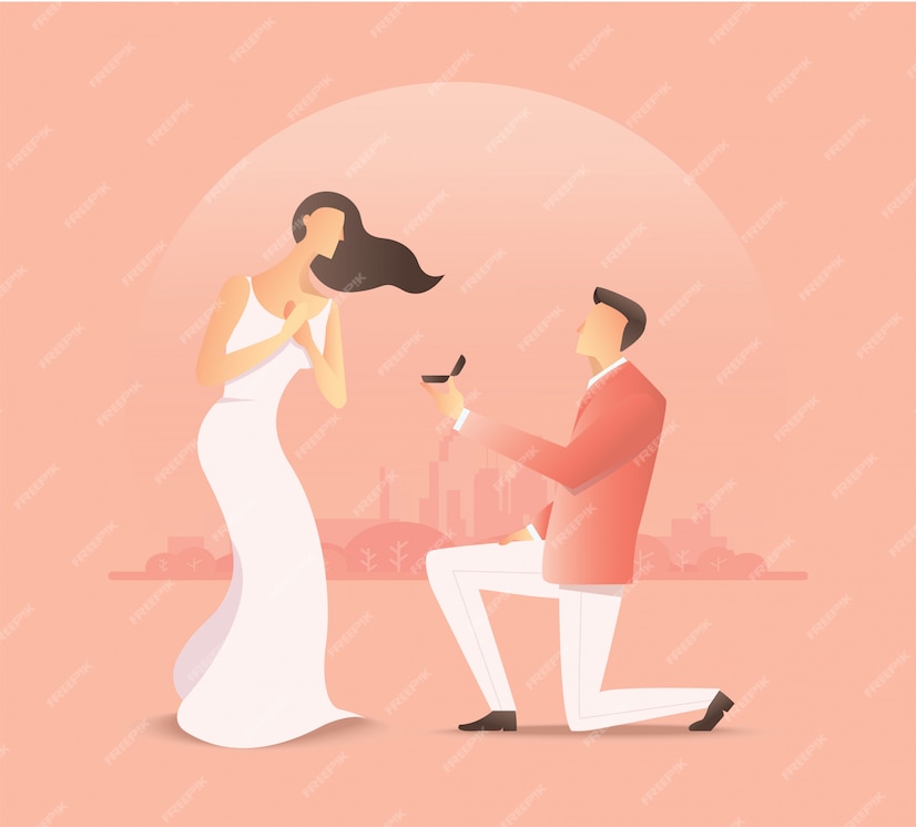 premium-vector-man-proposing-to-the-woman-proposal-of-marriage