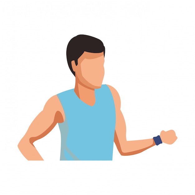 Premium Vector | Man running avatar