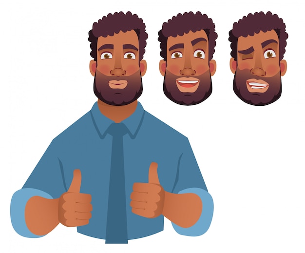 Man showing thumbs up Premium Vector