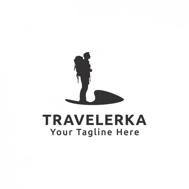 Man silhouette shape adventure logo
template
