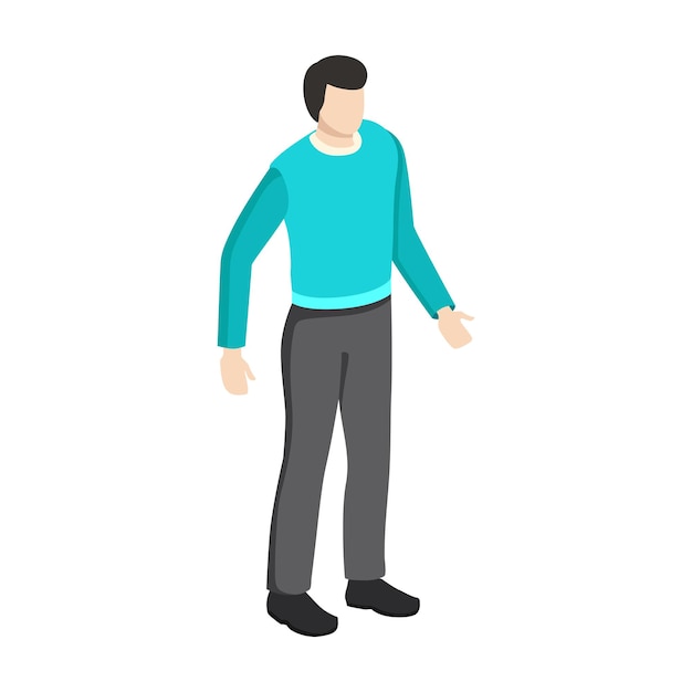 Premium Vector | Man standing. isolated concept of person. human on ...