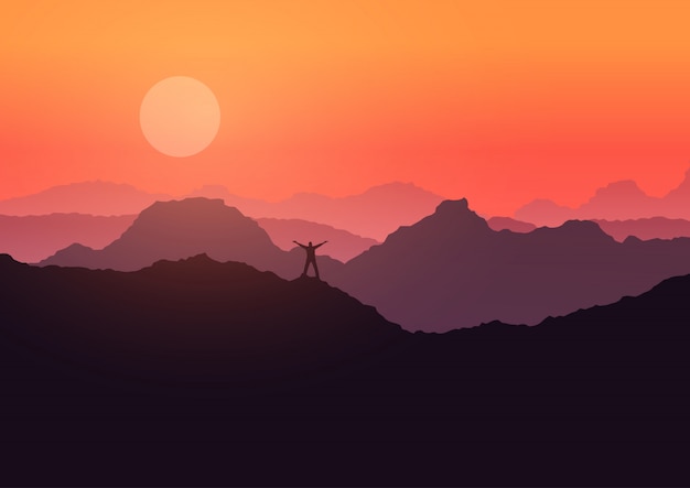 Free Free 285 Mountain Sunset Svg SVG PNG EPS DXF File