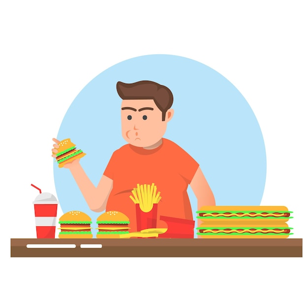 premium-vector-man-who-likes-to-eat-fast-food