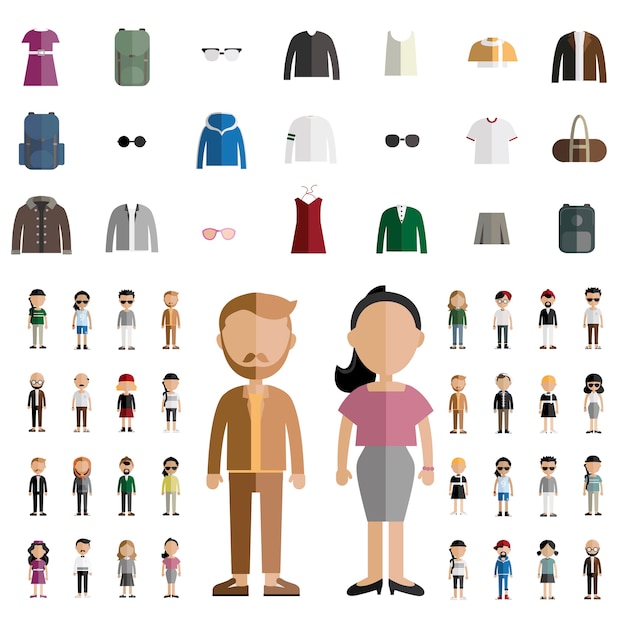 Download Free Vector | Man and woman