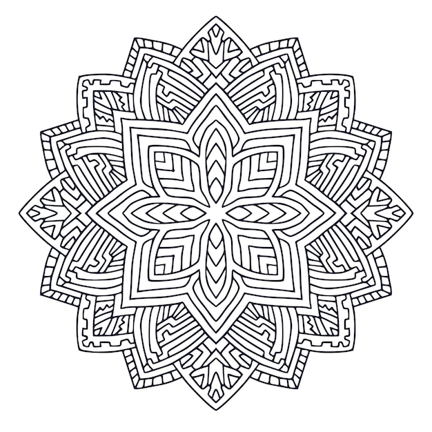 Premium Vector | Mandala art design. coloring book page