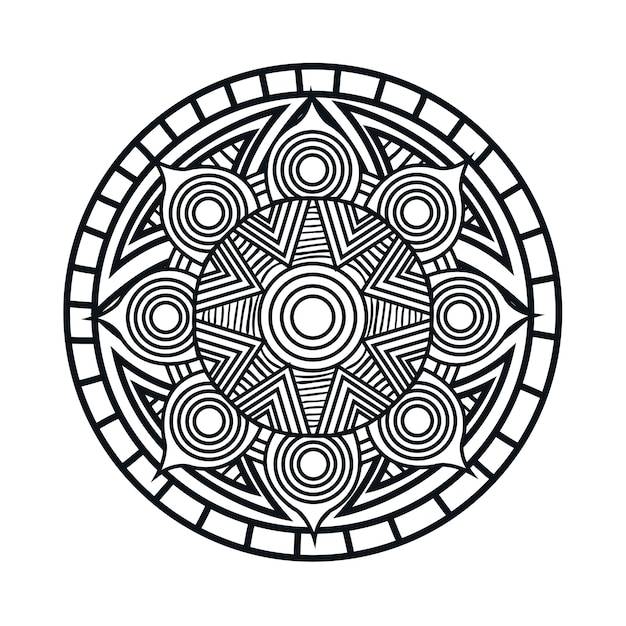 Premium Vector | Mandala art isolated icon vector ...