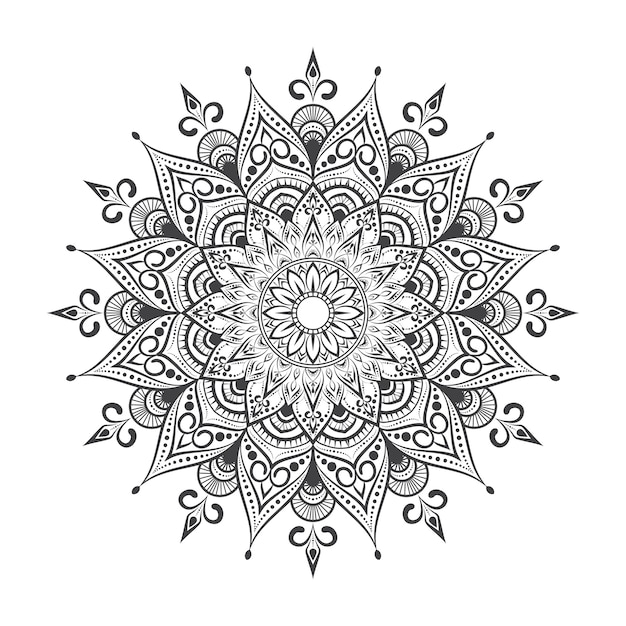 Premium Vector | Mandala on black and white