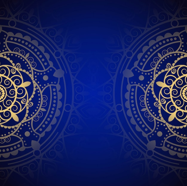 Mandala blue background | Free Vector