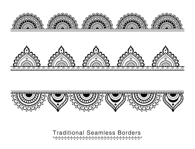 Premium Vector | Mandala borders