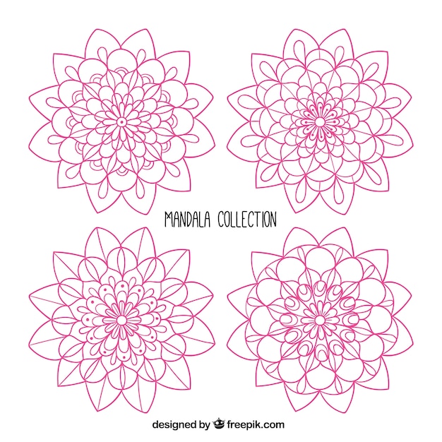 Download Free Vector | Mandala collection, hand drawn