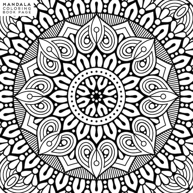 Premium Vector | Mandala coloring illustration