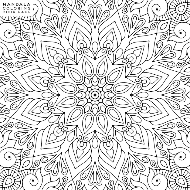 Premium Vector | Mandala coloring illustration