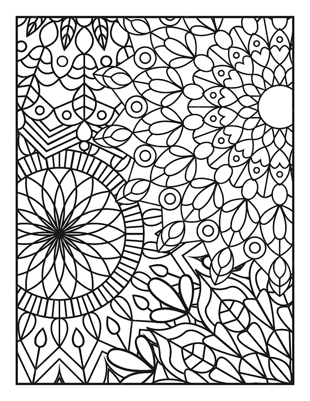 Premium Vector | Mandala coloring pages kdp for adults