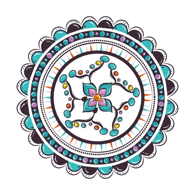 Download Mandala decorative icon Vector | Premium Download