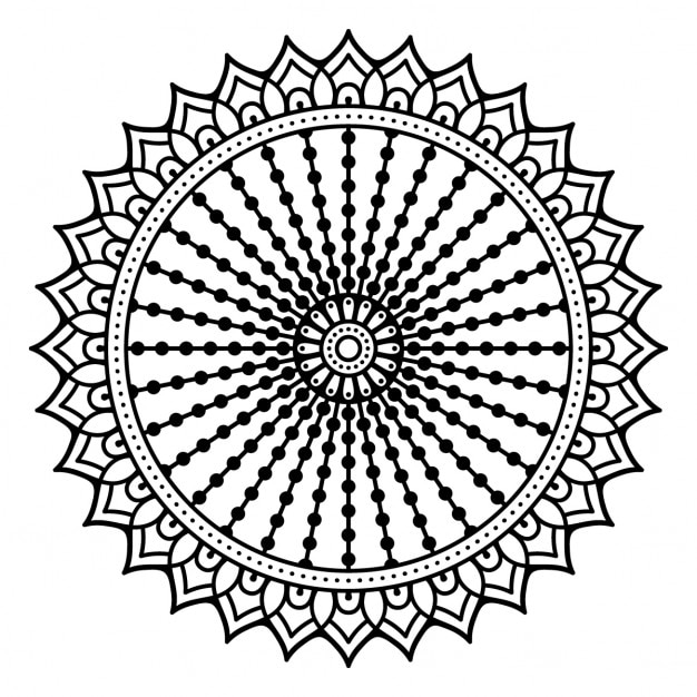 Download Free Vector | Mandala, decorative, outline