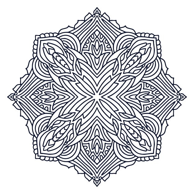 Premium Vector | Mandala design. coloring book page