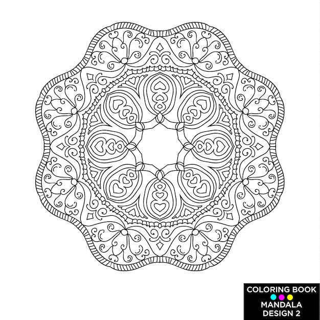 Mandala design for coloring book Vector | Free Download