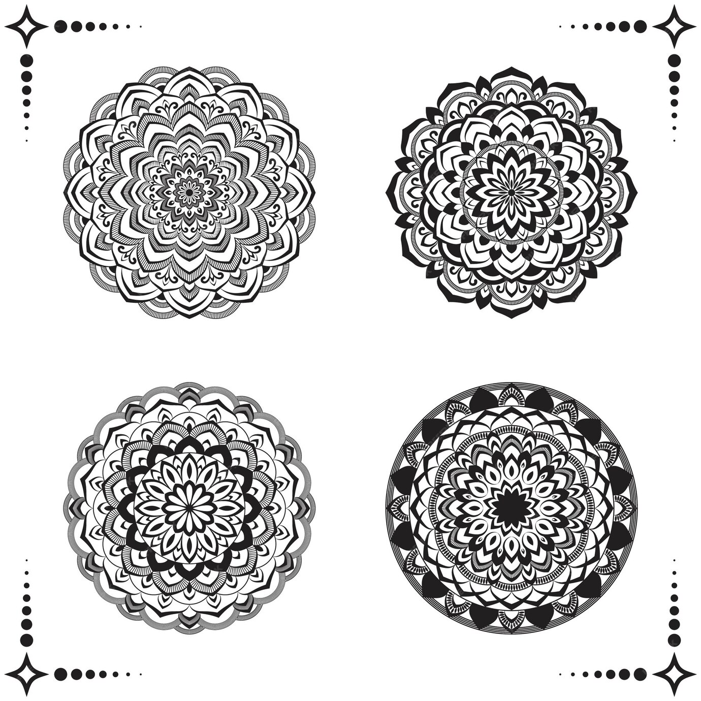 Premium Vector | Mandala designs collection